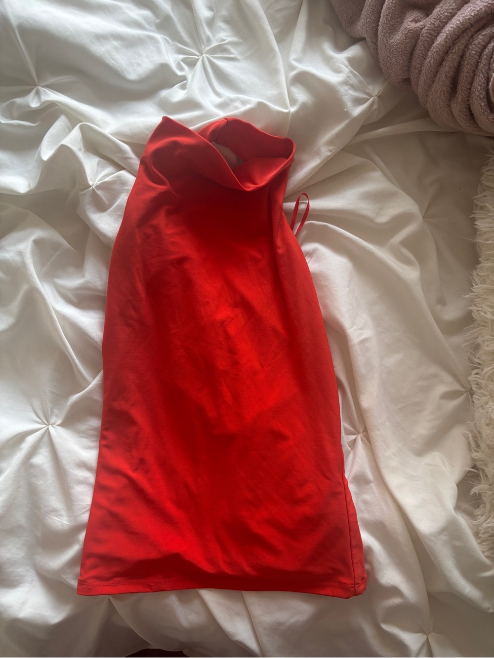 NWOT Aritzia red orange halter top